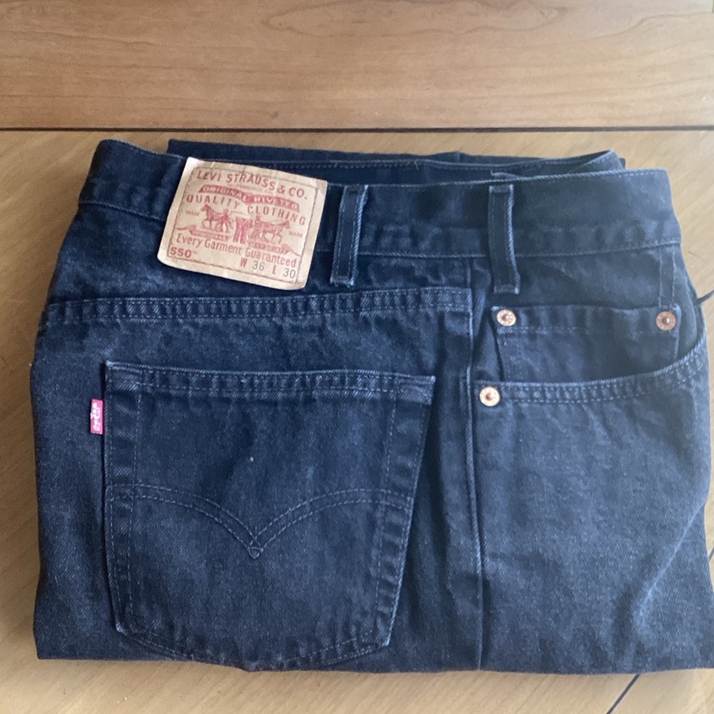 Levi's 550 Black Indigo 36x30